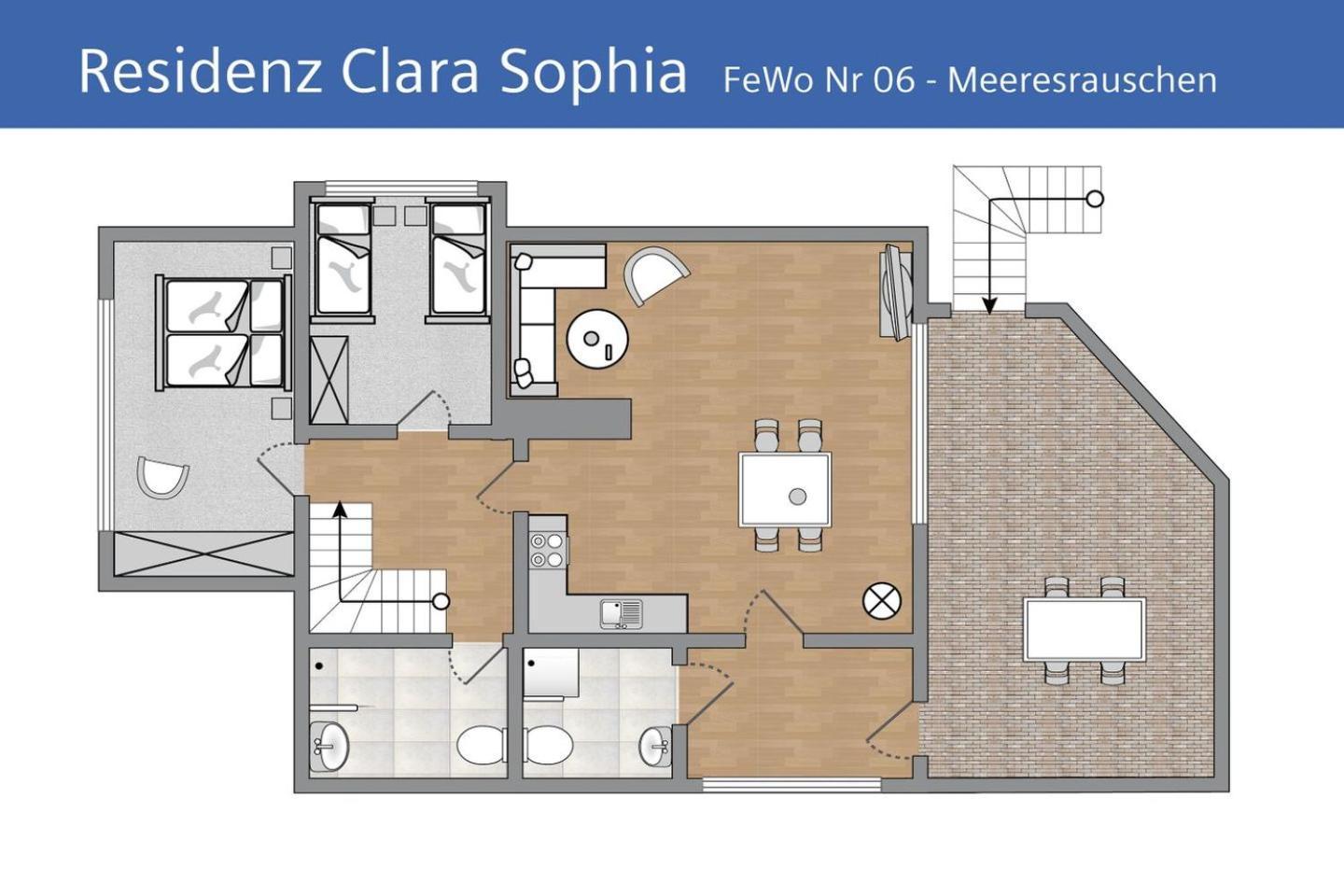 Ferienwohnung Meeresrauschen In Der Residenz Clara Sophia Binz Bagian luar foto